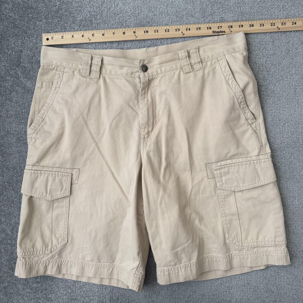 Columbia Cargo Shorts Mens 38 Beige 100% Cotton Utility Outdoor Pockets Casual - Picture 3 of 6